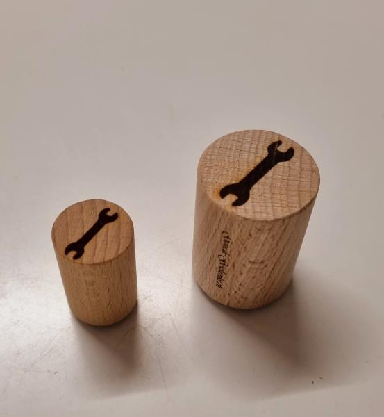 Holzstempel Schraubenschlüssel / Werkzeug klein